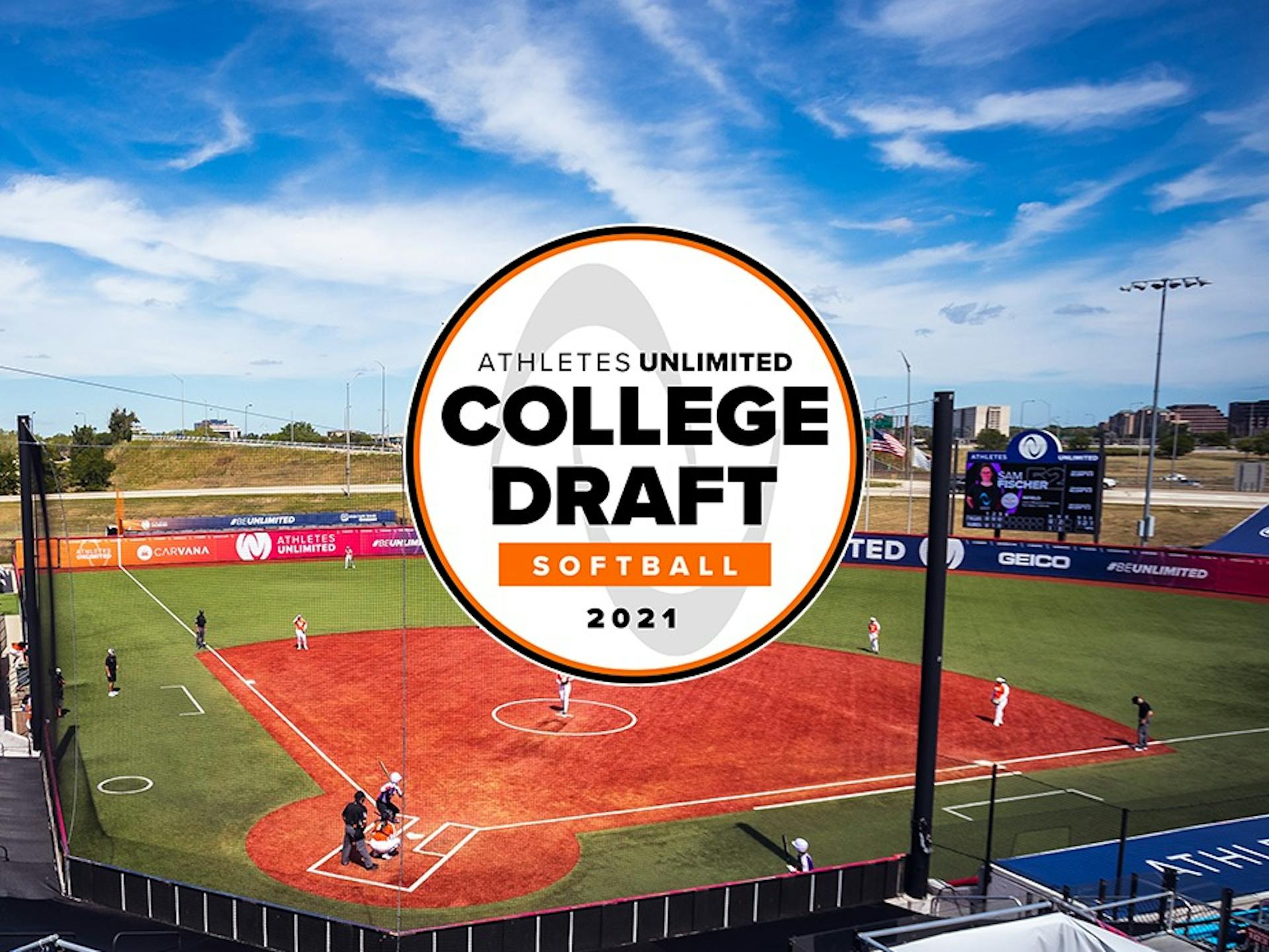 Field with draft logo.