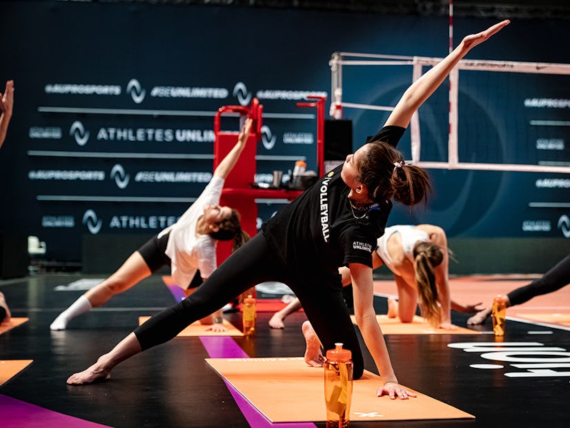 Athletes doing Yoga