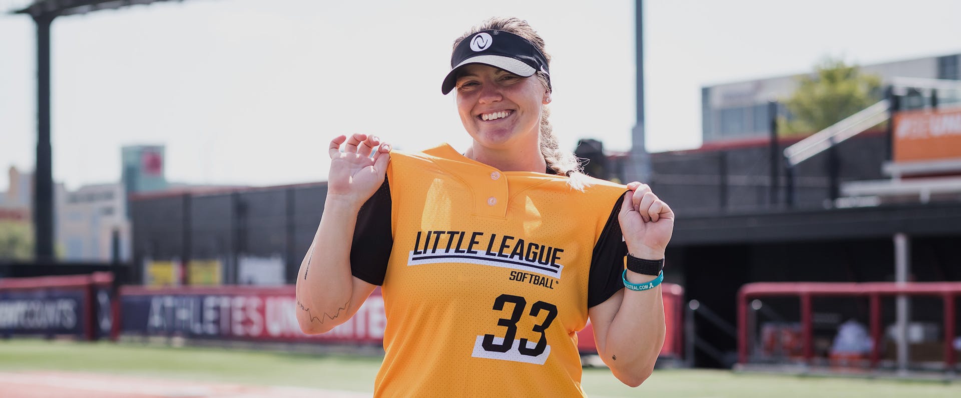 Jessi Warren in a Little League Softball® Jersey