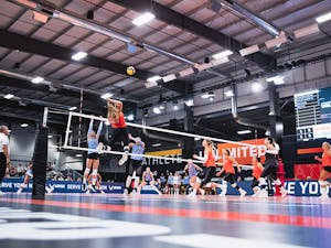 Teams compete on Volleyball Court
