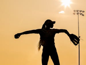 Aliyah Andrews silhouette at sunset.