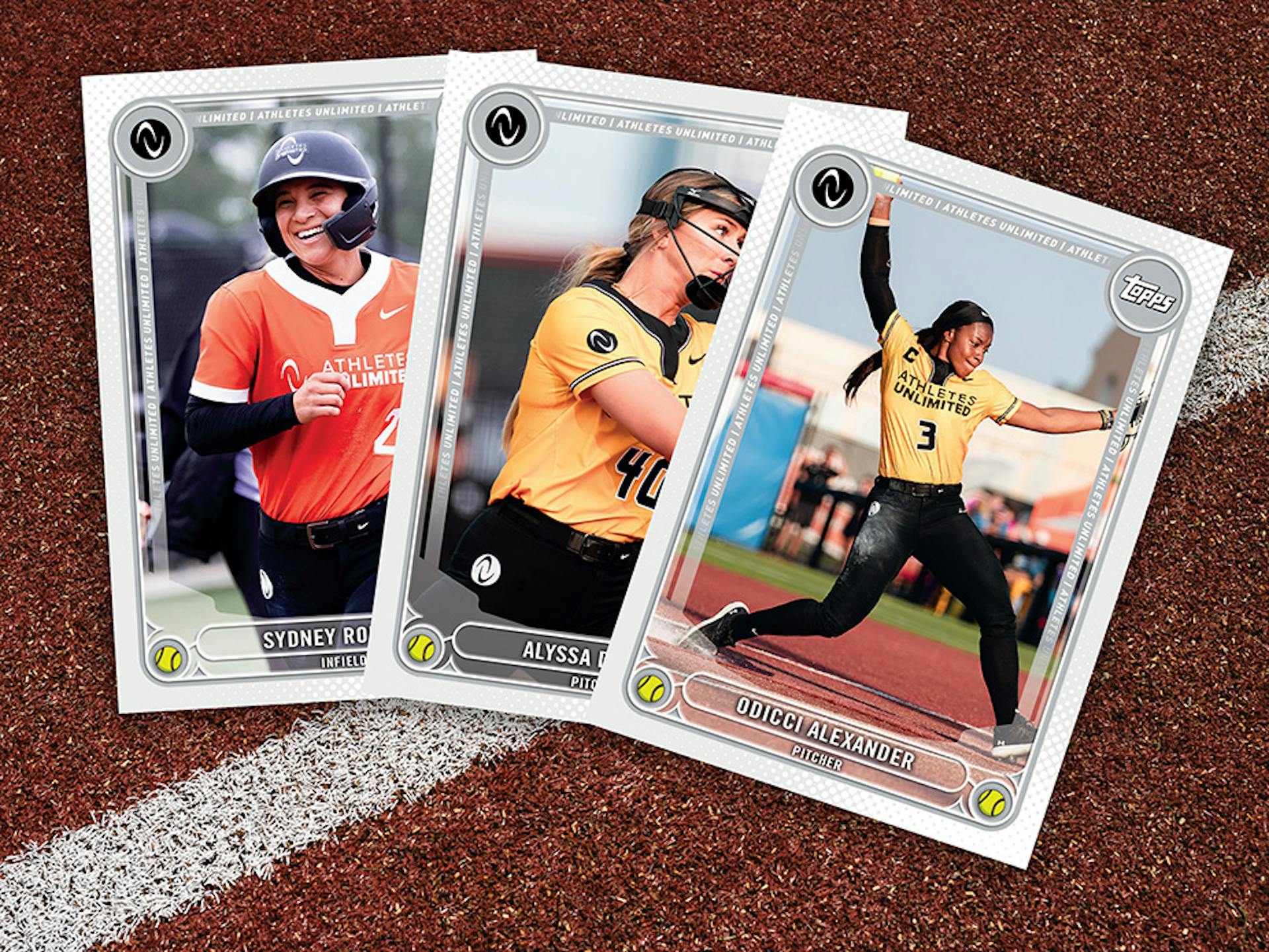 Sydney Romero, Alyssa Denham, and Odicci Alexander Topps Cards