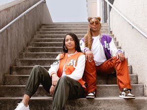 Isabelle Harrison and Dorie Harrison in Athletes Unlimited jackets