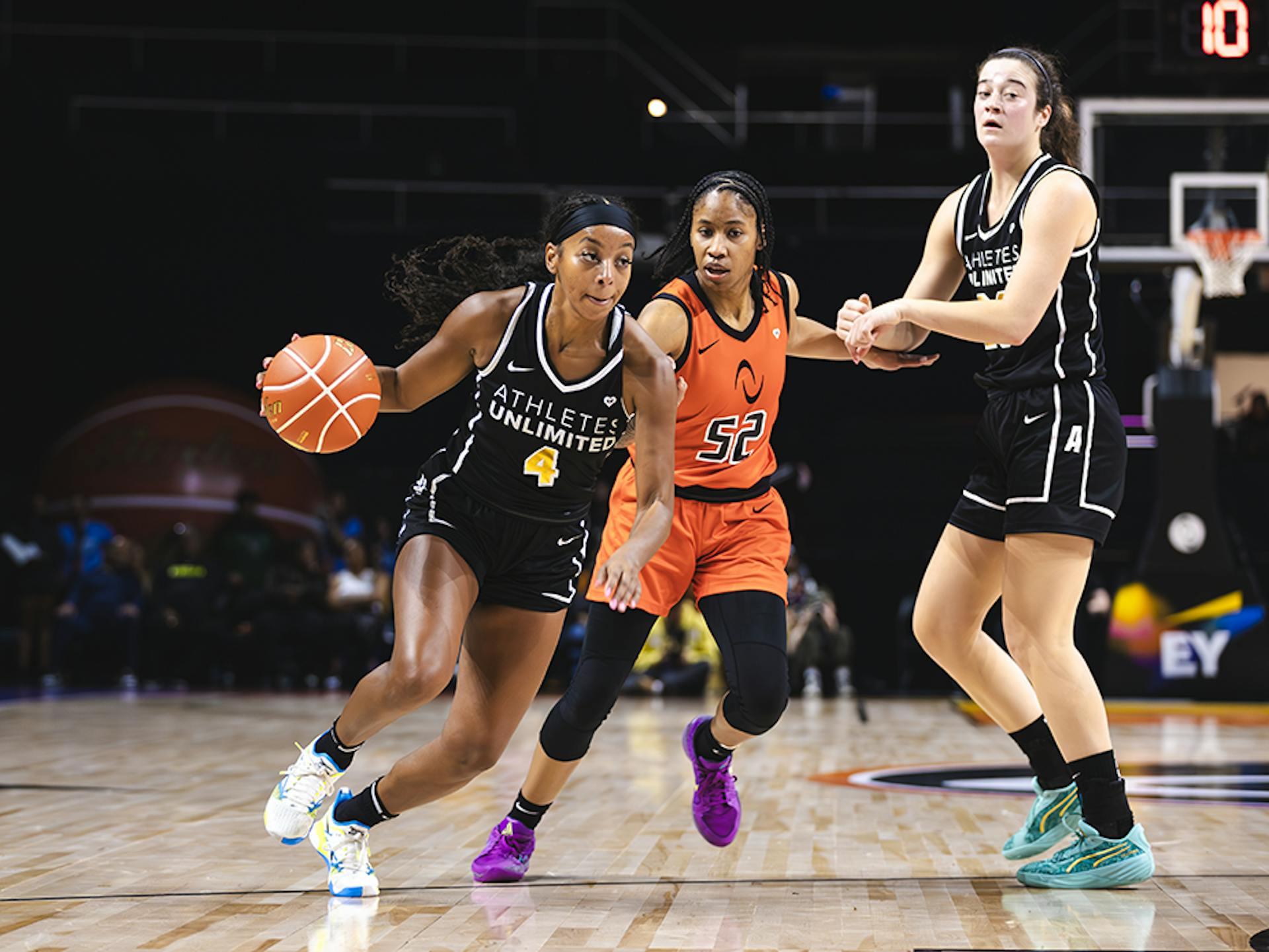 Lexie Brown scored 16 points with five rebounds and three assists in Team Harrison's victory over Team Westbrook to close Week One.