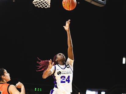 Maya Caldwell shoots layup in Nashville