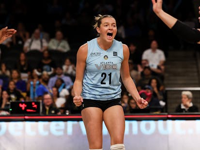 Marlie Monserez Image Taken at the Orlando Valkyries match vs the Atlanta Vibe on Saturday, April 12, 2025 - Addition Financial Arena, Orlando, FL